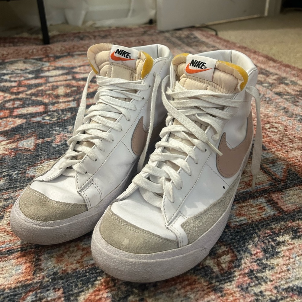 Nike Blazers Size: 11 with Pinks Swooshes on the sides